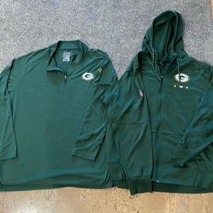 Men’s Green Bay Packer Bundle - XXL Hoodie & 1/4 Zip (UA & Nike)